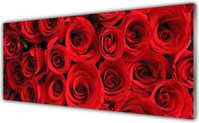 Szkło do Kuchni na Ścianę Bukiet Świeżych Róż