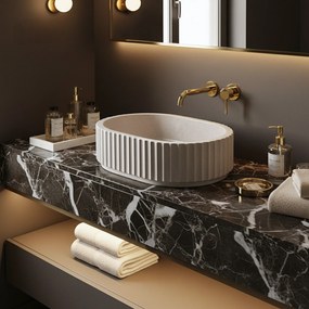 Umywalka nablatowa Rea Margaret Beige