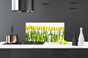 Szkło do Kuchni na Ścianę Tęczowy Dywan Tulipanów