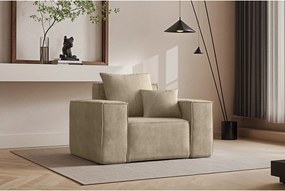 Fotel ELLA, tkanina Noel, Jasnobeżowy