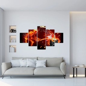 Obraz - Muzyka w płomieniach (125x70 cm)