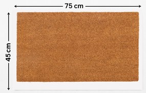 Wycieraczka kokosowa 45x75 cm naturalna antypoślizgowa do domu sklepu biura