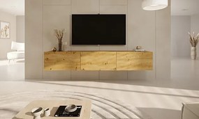 Minimalistyczna wisząca szafka pod telewizor dąb artisan A4-T37
