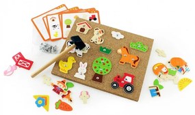 Przybijanka drewniana farma viga toys korkowa tablica
