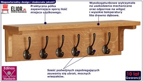 Drewniany dębowy wieszak ścienny L7-M59