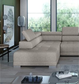 Narożnik CAMPO XL z elektryczną regulacją siedziska Lewostronny w tkaninie MEMPHIS 05 WERSAL