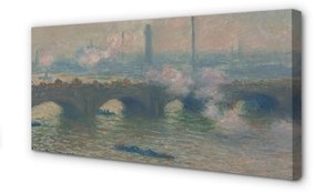 Obraz na płótnie Most w Waterloo pochmurny dzień - Claude Monet