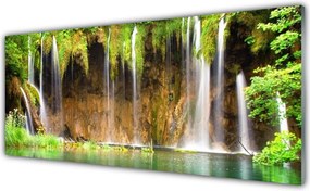 Szkło do Kuchni na Ścianę Potęga Naturalnego Wodospadu