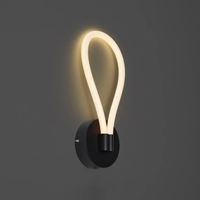 Nowoczesny kinkiet czarny z LED z 3-stopniową regulacją - Keri