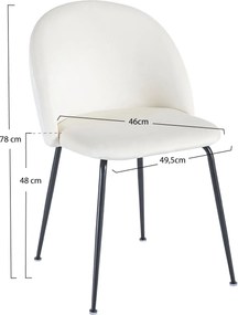 Zestaw 4 Krzese Black Dalnia Aksamitne