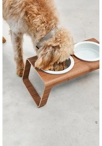 Zestaw misek ze stojakiem dla psów Desco Walnut M – MiaCara