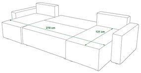 Granatowy nowoczesny narożnik w kształcie litery U D1 F3-A49