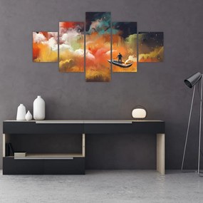 Obraz - człowiek unoszący się w kosmosie (125x70 cm)