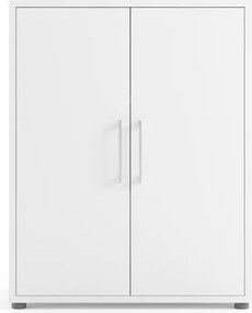 Regał biurowy z drzwiami Prima 2 biały