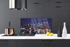 Panel Szklany do Kuchni Architektura Nowoczesnego Miasta