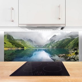 Panel Szklany Odbicie Gór w Jeziorze