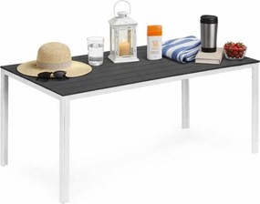 Stół ogrodowy obiadowy Caprila 156x78 cm, kolor biało-szary