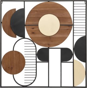 Ozdoba na ścianę metalowa Aenor, geometryczna, 70 x 70 cm