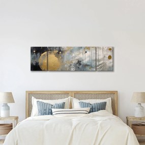 Obraz - Abstrakcja ze złotą kulą (170x50 cm)