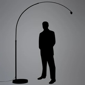 Nowoczesna lampa łukowa chromowana regulowana bez klosza