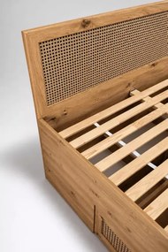 Łóżko tapicerowane Calviro z wysokim wezgłowiem i szufladami – nowoczesny design, komfort i elegancja do Twojej sypialni