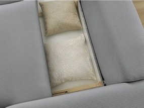 Szara rozkładana sofa ze schowkiem 265 cm Ezechiel – Bobochic Paris