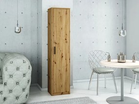 Wysoki regał z drzwiczkami dąb artisan - Okles