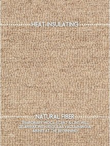 Wełniany okrągły dywan tkany ręcznie w naturalnym kolorze ø 160 cm Puristic Knots – Elle Decoration