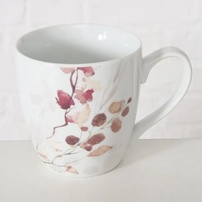 Porcelanowy kubek ze wzorem kwiatów, BERNADA, 480 ml