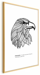 Plakat Orzeł wolności 29,7x42 cm z ramą złotą bez marginesu ARTGEIST B