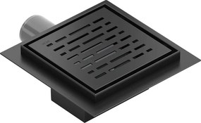 Mexen Flat-Q M01 wpust podłogowy kwadratowy 15 x 15 cm, czarny - 1710315