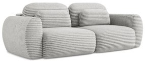 Jasnoszara sztruksowa rozkładana sofa ze schowkiem 266 cm Kini – Makamii