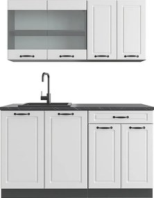 Pojedyncza kuchnia biały dworek/antracyt 140x60x81.6 r-line