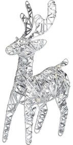 Świąteczny renifer świecący Silver, 21 x 14 cm, 30 mikro LED, na baterie