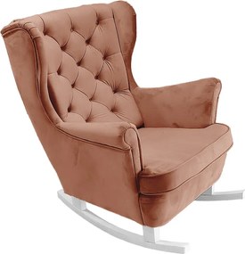 Fotel Relax z Tapicerowanym Siedzeniem i Podłokietnikami, Fotel TV 102x81x95cm Pudrowy róż_29832