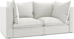 Modułowa sofa 2-osobowa - z tkaniny bouclé - biały - MANAO