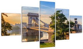 Obraz - Most nad rzeką, Budapeszt, Węgry (125x70 cm)