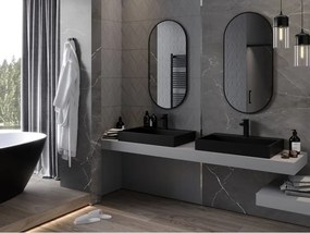 Mexen Loft lustro łazienkowe owalne 100 x 50 cm, rama czarna - 9851-100-050-000-70