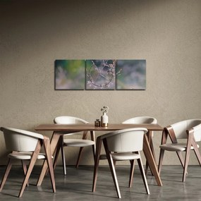 Obraz - Szczegół trawy (z zegarem) (90x30 cm)