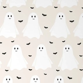 PrzytulneMieszkanie.pl PrzytulneMieszkanie.pl Pościel dziecięca z bawełny renforcé GHOSTIE beżowa Rozmiar pościeli: 80 x 80 cm | 135 x 200 cm