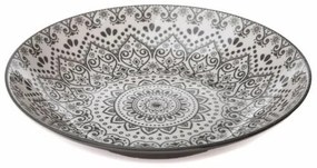 Porcelanowy talerz głęboki Grey Orient, 21,5  cm