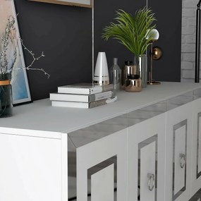 Szafka Karya White and Silver