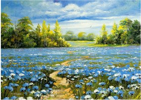 Obraz - Ścieżka w polu, obraz olejny (70x50 cm)