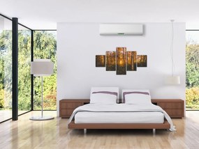 Obraz jesiennego lasu (125x70 cm)