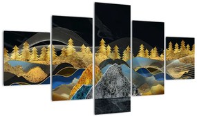 Obraz - Złote Góry (125x70 cm)