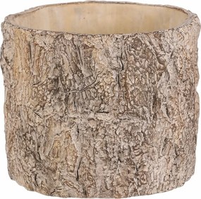 Osłonka na kwiaty imitująca korę drzewa, 19,5 x 19,5 x 17 cm, beton, 19,5 cm