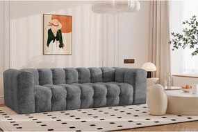 Sofa czteroosobowa BALOO, tkanina szenilowa + bukla, Antracytowy