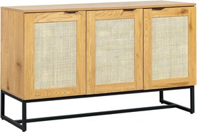 Boho komoda do salonu Capri z naturalnym rattanem