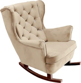 Fotel Relax z Tapicerowanym Siedzeniem i Podłokietnikami, Fotel TV 102x81x95cm Beżowy_29801