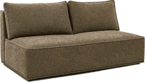 Sofa z Funkcją Spania MAVIA Brązowa Boucle Nowoczesna